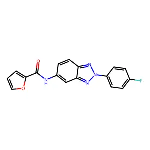 N-[2-(4-fluorophenyl)-2H-1,2,3-benzotriazol-5-yl]-2-furamide structure