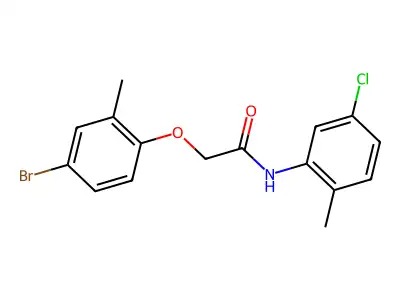 2-(4-bromo-2-methylphenoxy)-N-(5-chloro-2-methylphenyl)acetamide structure