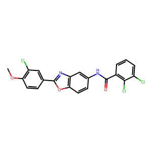 2,3-dichloro-N-[2-(3-chloro-4-methoxyphenyl)-1,3-benzoxazol-5-yl]benzamide structure
