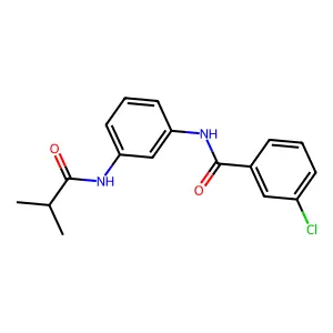3-chloro-N-(3-isobutyramidophenyl)benzamide structure