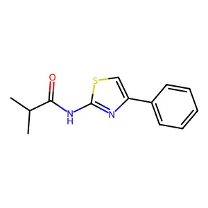 2-methyl-N-(4-phenyl-1,3-thiazol-2-yl)propanamide structure