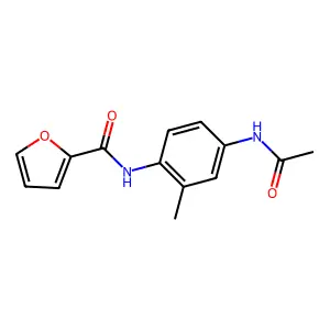 N-[4-(acetylamino)-2-methylphenyl]-2-furamide structure