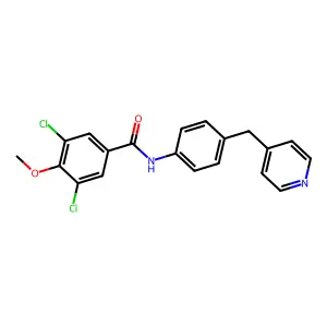 3,5-dichloro-4-methoxy-N-[4-(pyridin-4-ylmethyl)phenyl]benzamide structure