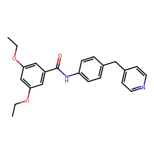 3,5-diethoxy-N-[4-(pyridin-4-ylmethyl)phenyl]benzamide structure