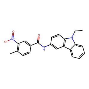 N-(9-ethyl-9H-carbazol-3-yl)-4-methyl-3-nitrobenzamide structure