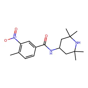 4-methyl-3-nitro-N-(2,2,6,6-tetramethylpiperidin-4-yl)benzamide structure