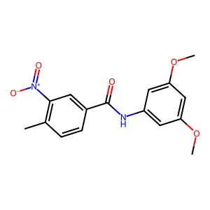 N-(3,5-dimethoxyphenyl)-4-methyl-3-nitrobenzamide structure