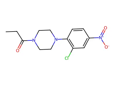 1-[4-(2-Chloro-4-nitrophenyl)piperazin-1-yl]propan-1-one structure