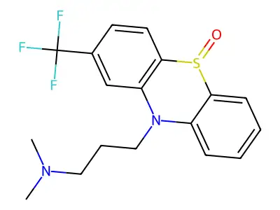 N,N-dimethyl-3-[5-oxo-2-(trifluoromethyl)phenothiazin-10-yl]propan-1-amine structure