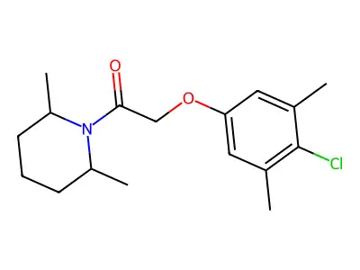 2-(4-Chloro-3,5-dimethylphenoxy)-1-(2,6-dimethylpiperidin-1-yl)ethanone structure