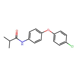 N-[4-(4-chlorophenoxy)phenyl]-2-methylpropanamide structure