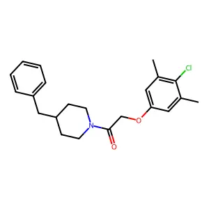 1-(4-Benzylpiperidin-1-yl)-2-(4-chloro-3,5-dimethylphenoxy)ethanone structure