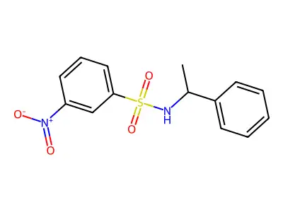 3-nitro-N-(1-phenylethyl)benzenesulfonamide structure