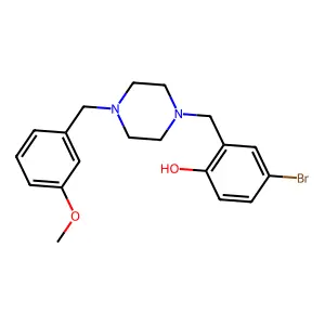 4-Bromo-2-{[4-(3-methoxybenzyl)piperazin-1-yl]methyl}phenol structure