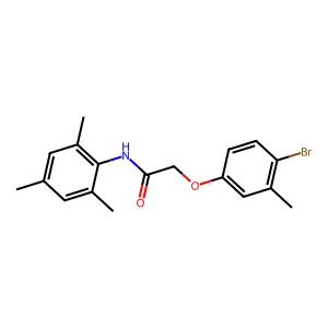 2-(4-bromo-3-methylphenoxy)-N-(2,4,6-trimethylphenyl)acetamide structure
