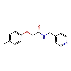 2-(4-methylphenoxy)-N-(pyridin-4-ylmethyl)acetamide structure