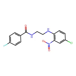 N-[2-(4-Chloro-2-nitroanilino)ethyl]-4-fluorobenzamide structure