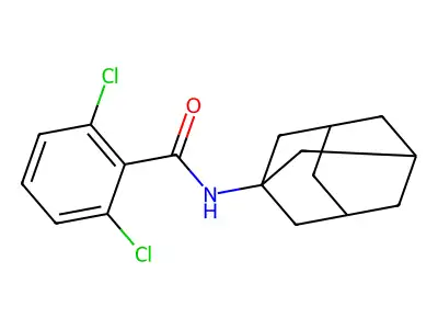 2,6-Dichloro-N-tricyclo(3.3.1.13,7)dec-1-ylbenzamide structure