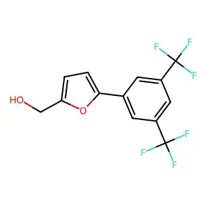 {5-[3,5-Bis(trifluoromethyl)phenyl]furan-2-yl}methanol structure