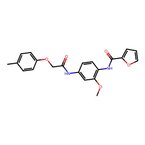 N-[2-methoxy-4-[[2-(4-methylphenoxy)acetyl]amino]phenyl]furan-2-carboxamide structure