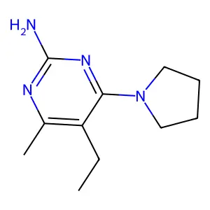 5-Ethyl-4-methyl-6-(pyrrolidin-1-yl)pyrimidin-2-amine structure