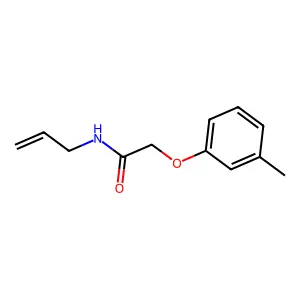 2-(3-methylphenoxy)-N-prop-2-enylacetamide structure