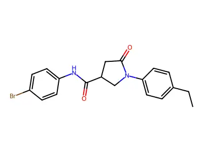 N-(4-bromophenyl)-1-(4-ethylphenyl)-5-oxopyrrolidine-3-carboxamide structure