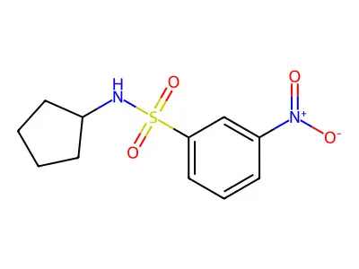N-cyclopentyl-3-nitrobenzenesulfonamide structure