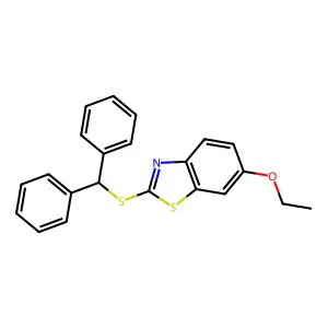 2-(Benzhydrylsulfanyl)-6-ethoxy-1,3-benzothiazole structure