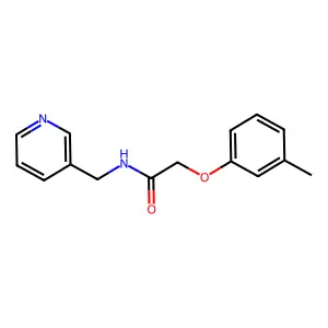2-(3-methylphenoxy)-N-(pyridin-3-ylmethyl)acetamide structure