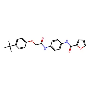 N-(4-{[(4-tert-butylphenoxy)acetyl]amino}phenyl)furan-2-carboxamide structure