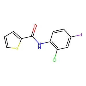 N-(2-chloro-4-iodophenyl)thiophene-2-carboxamide structure
