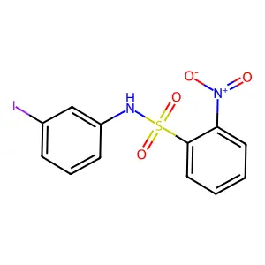 N-(3-iodophenyl)-2-nitrobenzenesulfonamide structure
