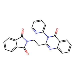 2-[2-(4-oxo-3-pyridin-2-ylquinazolin-2-yl)ethyl]isoindole-1,3-dione structure