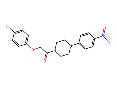2-(4-Bromophenoxy)-1-[4-(4-nitrophenyl)piperazin-1-yl]ethanone structure