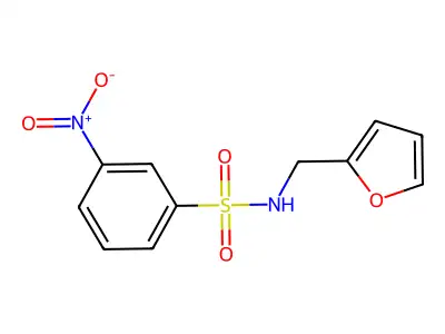N-(furan-2-ylmethyl)-3-nitrobenzenesulfonamide structure