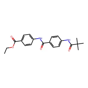 Ethyl 4-[({4-[(2,2-dimethylpropanoyl)amino]phenyl}carbonyl)amino]benzoate structure