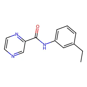 N-(3-ethylphenyl)pyrazine-2-carboxamide structure