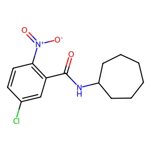 5-chloro-N-cycloheptyl-2-nitrobenzamide structure