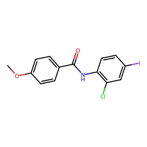 N-(2-chloro-4-iodophenyl)-4-methoxybenzamide structure