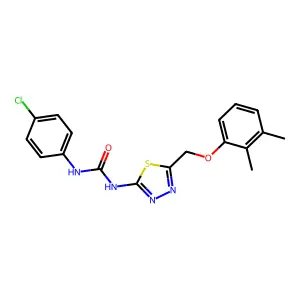 1-(4-Chlorophenyl)-3-[5-[(2,3-dimethylphenoxy)methyl]-1,3,4-thiadiazol-2-yl]urea structure