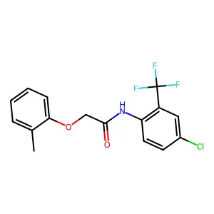N-[4-chloro-2-(trifluoromethyl)phenyl]-2-(2-methylphenoxy)acetamide structure