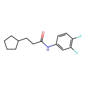3-cyclopentyl-N-(3,4-difluorophenyl)propanamide structure