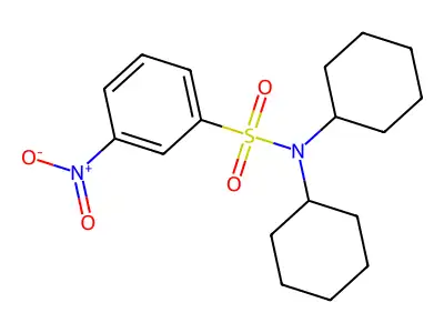 N,N-dicyclohexyl-3-nitrobenzenesulfonamide structure