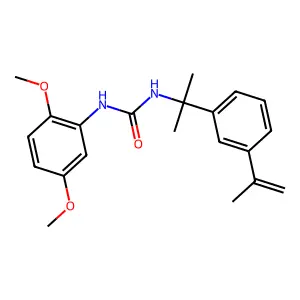 1-(2,5-Dimethoxyphenyl)-3-[2-(3-prop-1-en-2-ylphenyl)propan-2-yl]urea structure