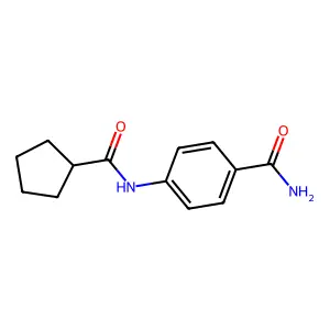 4-[(Cyclopentylcarbonyl)amino]benzamide structure