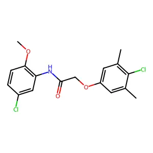2-(4-chloro-3,5-dimethylphenoxy)-N-(5-chloro-2-methoxyphenyl)acetamide structure