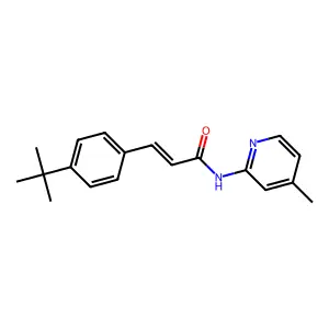 (E)-3-(4-tert-butylphenyl)-N-(4-methylpyridin-2-yl)prop-2-enamide structure