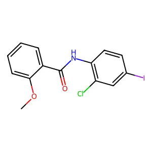 N-(2-chloro-4-iodophenyl)-2-methoxybenzamide structure