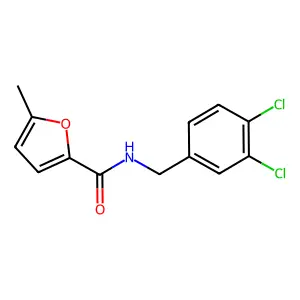 N-(3,4-dichlorobenzyl)-5-methylfuran-2-carboxamide structure